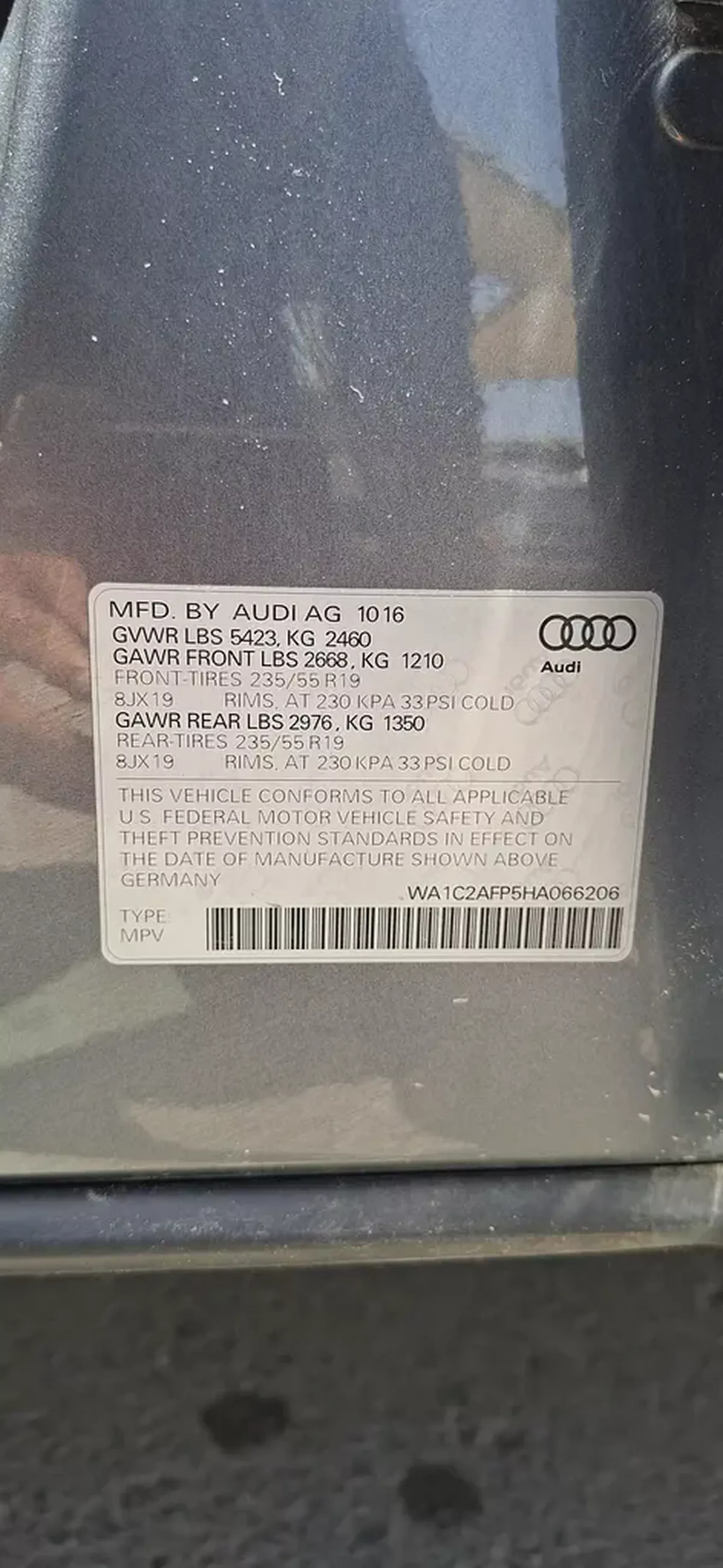Audi Q5 2.0 TFSI Quattro Tiptronic 2017 - American Specs - Excellent Condition-8-8
