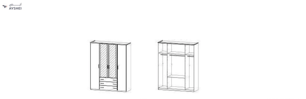 Wardrobe, 4 Door, MDF Custom