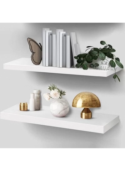 DubaiGallery Floating Wall Mounted Shelves, Set of 2 Display Ledge Storage Shelves Bedroom Office Kitchen Living Room, Modern Home Decor, Trophy Display, Photo Frames-1