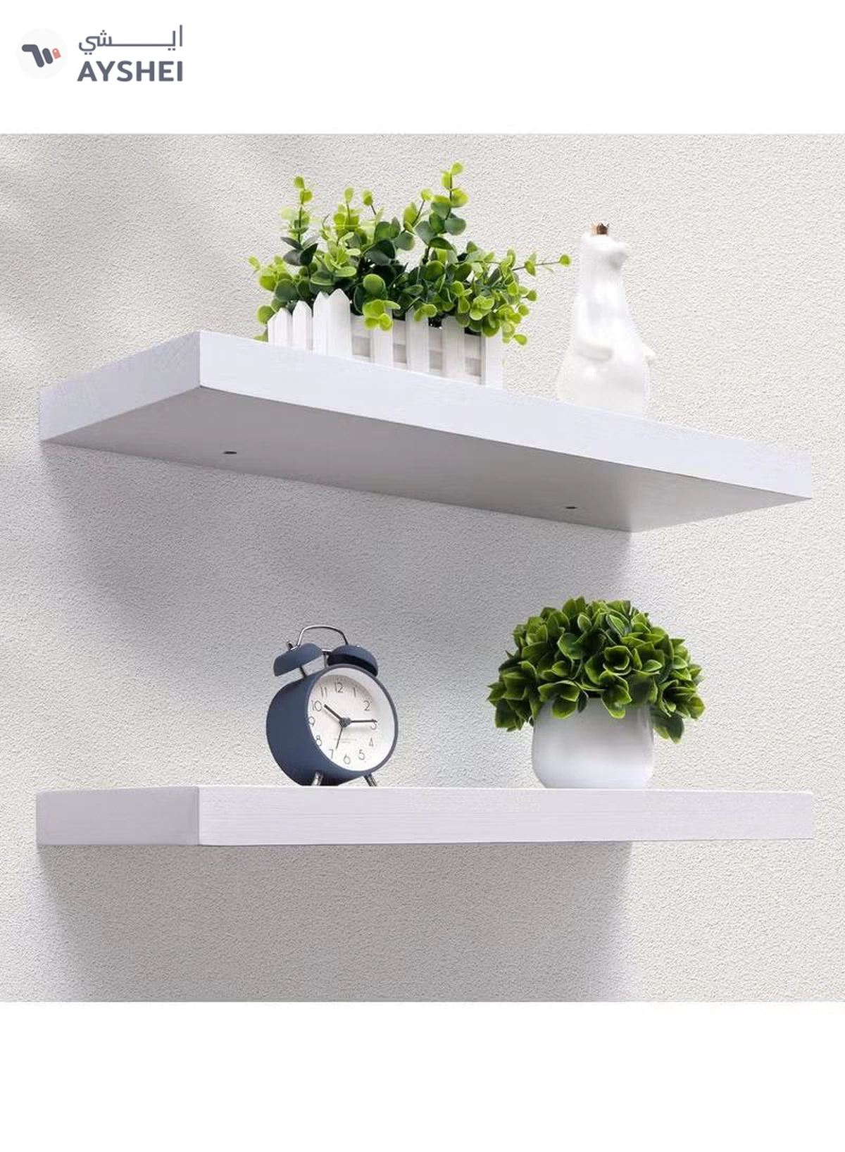 DubaiGallery Floating Wall Mounted Shelves, Set of 2 Display Ledge Storage Shelves Bedroom Office Kitchen Living Room, Modern Home Decor, Trophy Display, Photo Frames-2-2