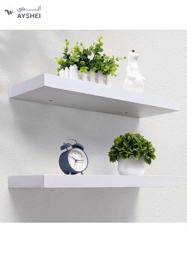 DubaiGallery Floating Wall Mounted Shelves, Set of 2 Display Ledge Storage Shelves Bedroom Office Kitchen Living Room, Modern Home Decor, Trophy Display, Photo Frames