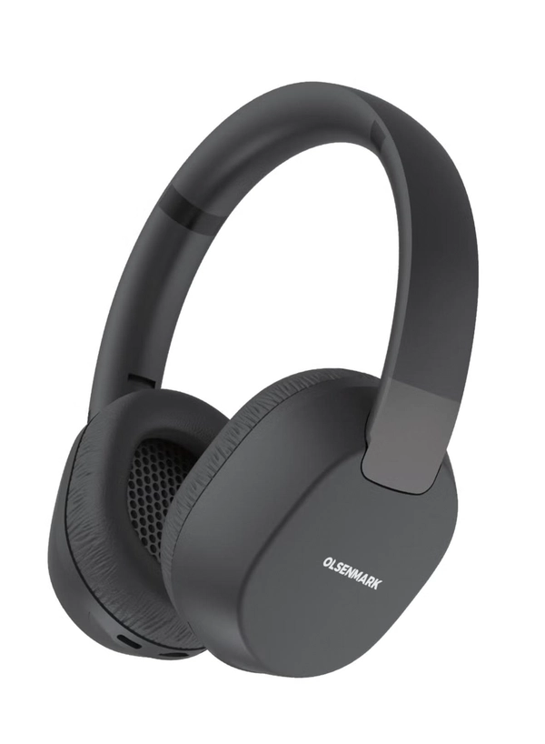 Olsenmark Wireless Stereo Headphone OMHP1045, 10 Hours Playback Time, 5.4 Version, 10 Meter Transmission Range Type-C Charging, Foldable Design, Lightweight, Black