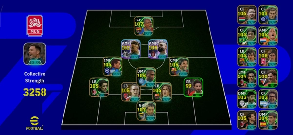 eFootball Mobile Ultimate Team - High Collective Strength 3258 WhatsApp:0501251801