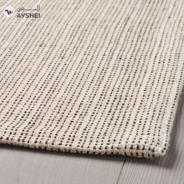 IKEA TIPHEDE Rug, Flatwoven, Natural/Black, 120x180 cm