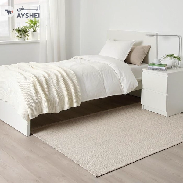 IKEA TIPHEDE Rug, Flatwoven, Natural/Black, 120x180 cm