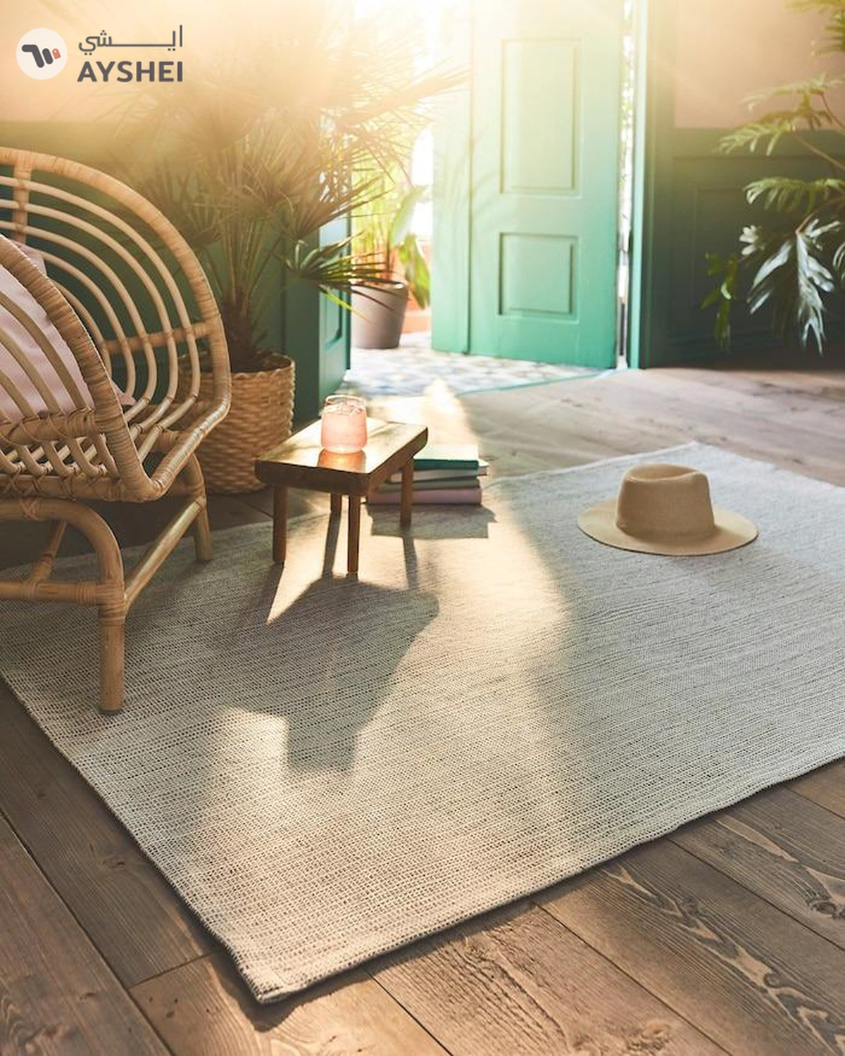 IKEA TIPHEDE Rug, Flatwoven, Natural/Black, 120x180 cm-3-3