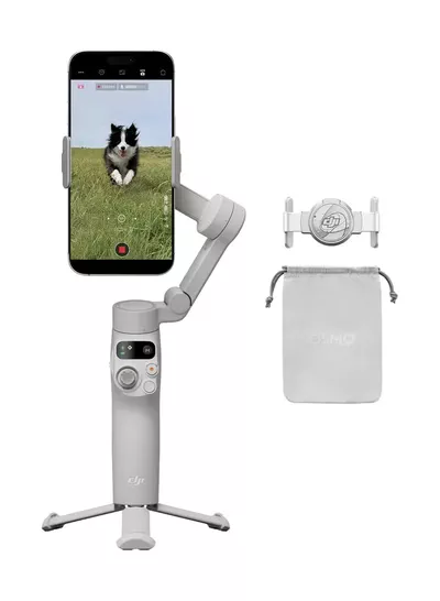 dji Osmo Mobile 7 Gimbal Stabilizer for iPhone, Android, Built-in Tripod, Ultra-Light, Comfortable Grip, 3-Axis Phone Gimbal, ActiveTrack 7.0, ShotGuides, One-Tap Edit, 10hrs Use, Phone Charging Grey-0