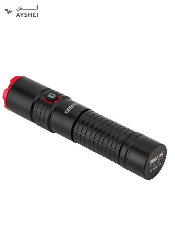 GEEPAS Pocket Size Rechargeable Led Flashlight 20 W| Type C Charging, Waterproof IPX5 |Aircraft Aluminum Body, 4000 mAH High Capacity Lithium Battery | GFL51065