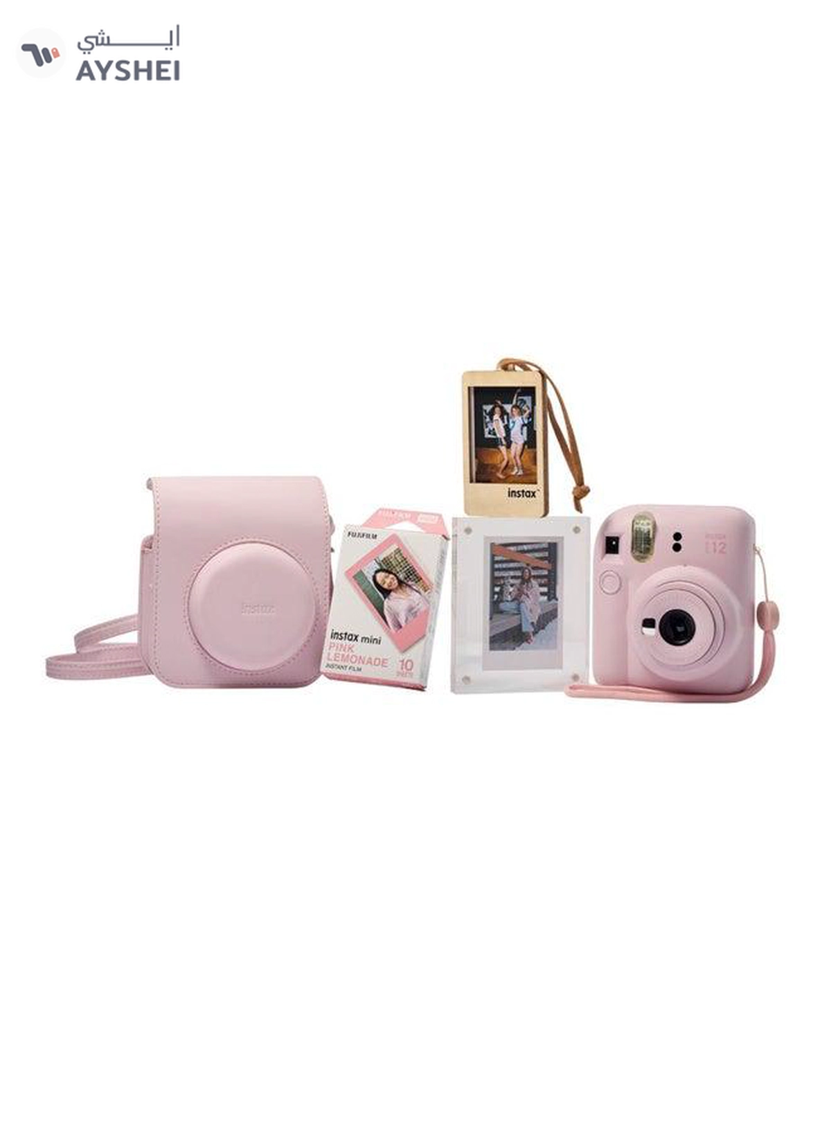 Fujifilm Instax Mini12 Instant Camera Kit (Blossom Pink) Mini12 Camera case Pink-2-2