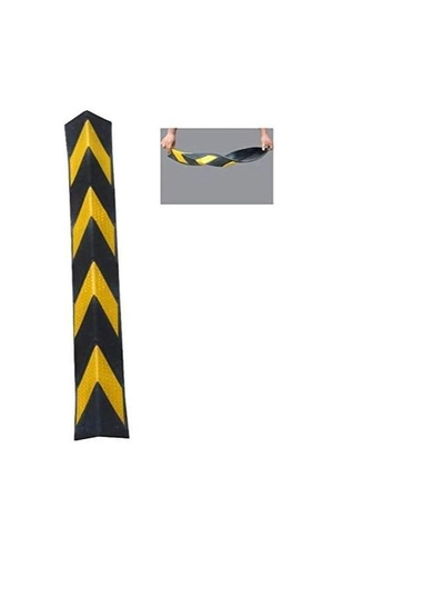 ABBASALI Car Parking Protector Garage and Warehouse Columns Wall Warning Rubber Corner Guard-0