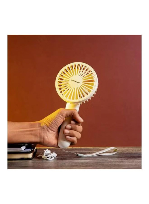 Olsenmark Stainless Steel Reachargeable Mini Fan With Light OMF1801 White/Orange