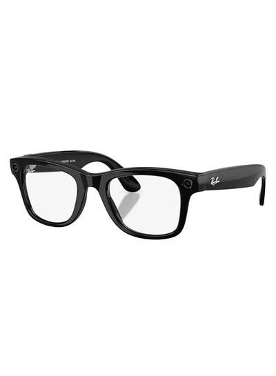 Meta Ray-Ban | Meta Wayfarer Large (Gen 2) - Frame Shiny Black lenses - Clear / Graphite Green Transitions-0