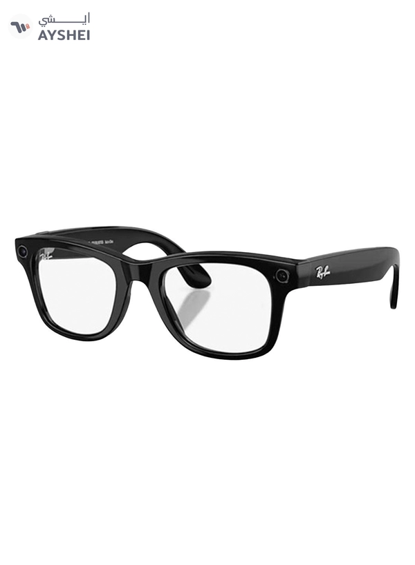 Meta Ray-Ban | Meta Wayfarer Large (Gen 2) - Frame Shiny Black lenses - Clear / Graphite Green Transitions