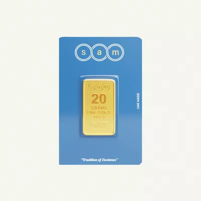 SAM MINTED BAR 20 GM 100% Authentic Approved by UAE Gold Delivery-0