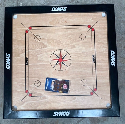 SYNCO CARROMBOARD 42×42" WITH BLACK FRAME-1