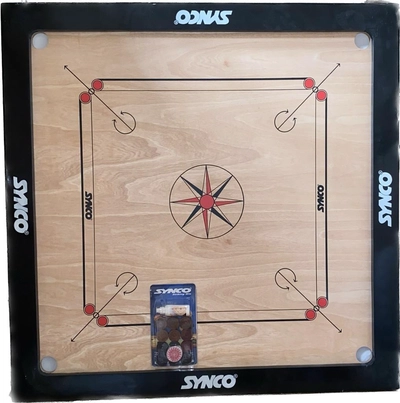 SYNCO CARROMBOARD 42×42" WITH BLACK FRAME-0