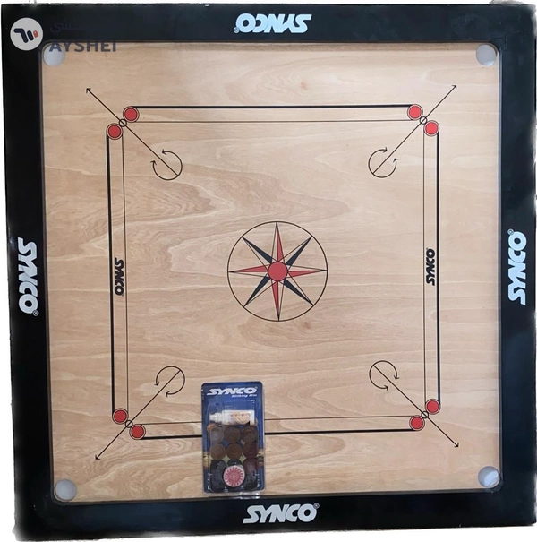 SYNCO CARROMBOARD 42×42" WITH BLACK FRAME