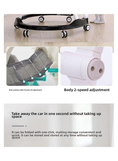 ORiTi Baby Walking Cart With Anti O-Shaped Legs, Multifunctional Anti Fall-1