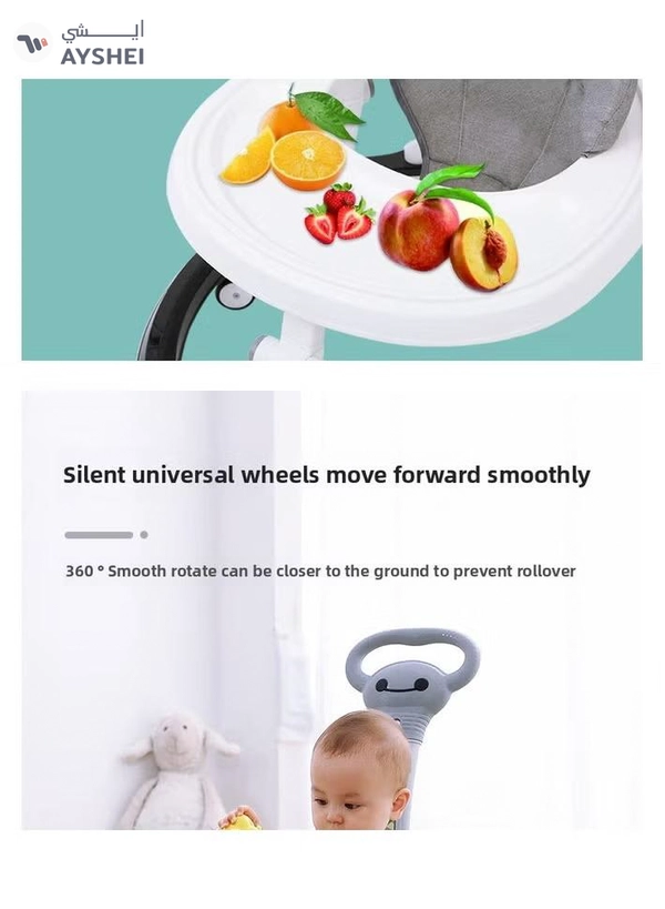 ORiTi Baby Walking Cart With Anti O-Shaped Legs, Multifunctional Anti Fall