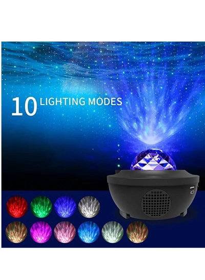Yuwell Star Light Projector LED Night Light 2 In 1 Starry Light And Ocean Wave Projector With Remote -1