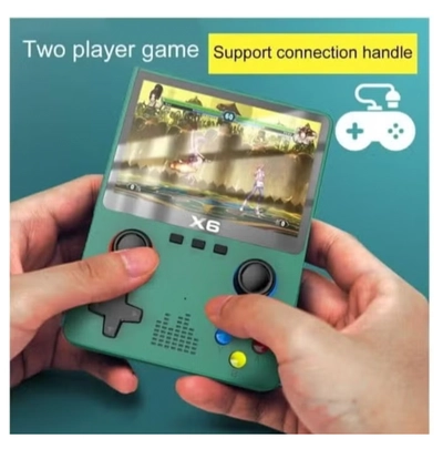 X6 HD Handheld Game Console - Portable Retro Gaming Console, Mini X6 Handheld with 32GB Storage, Built-In Classic Games, Long Battery Life, Perfect for On-the-Go Entertainment (Green)-1