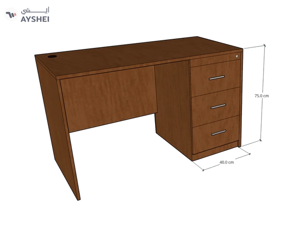 Desk with 3 drawers, Custom Made