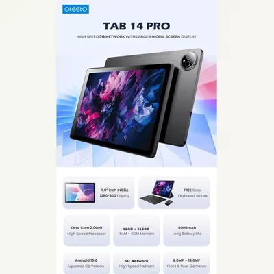 Oteeto TAB14 Pro | Android 15 & 11.0" INCELL 1280x800 Display | 12GB RAM + 512GB ROM-3