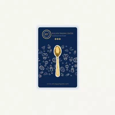 BTC 5 Gram Pure Golden Spoon- Exclusive Gifting and Collectable 24 carat-0