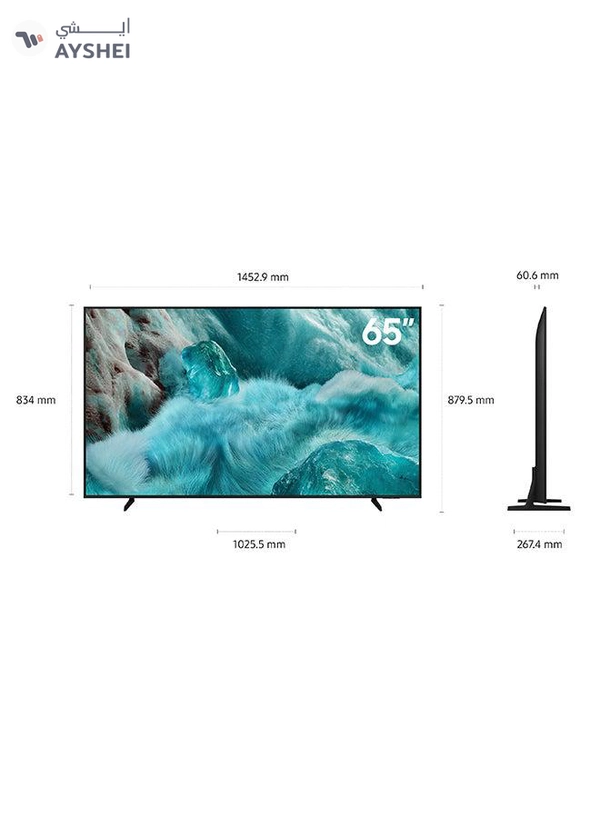 Samsung 65 Inch QLED TV, Q7F, 4K, Q4 AI Processor, 100% Color Volume with Quantum Dot,  Knox Security, Endless Free Content,  Vision AI Smart TV, QA65Q7FAAUXZN (2025 - UAE Version) Q7F BLACK