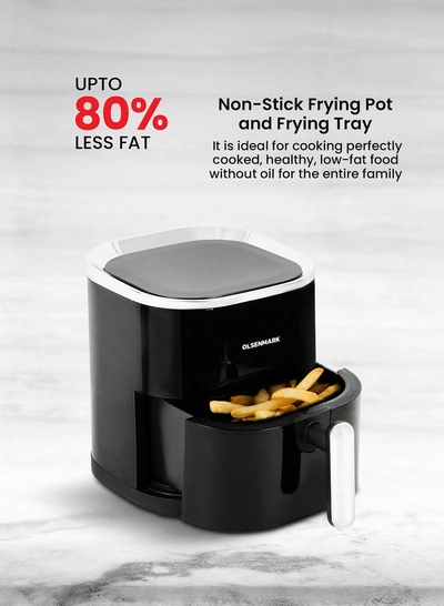 Olsenmark 3.5L Digital Air Fryer – Oil-Free Healthy Cooking with Non-Stick Pot & Tray-3
