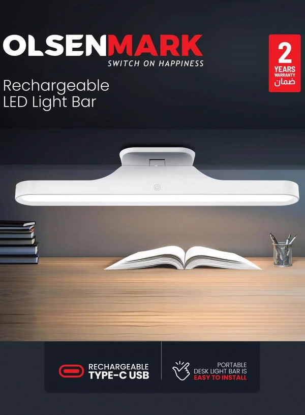 Olsenmark Rechargeable Led Light OME2860 Bar, C Type USB charging