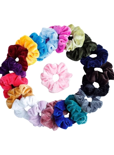 ORiTi 20 Pcs Hair Scrunchies Velvet Elastic Hair Bands Scrunchy Hair Ties Ropes -0