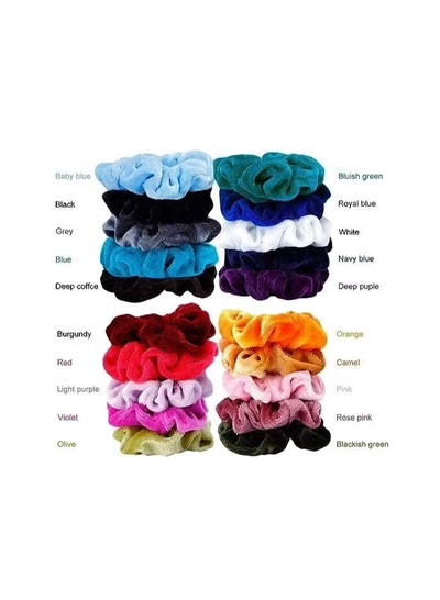 ORiTi 20 Pcs Hair Scrunchies Velvet Elastic Hair Bands Scrunchy Hair Ties Ropes -4