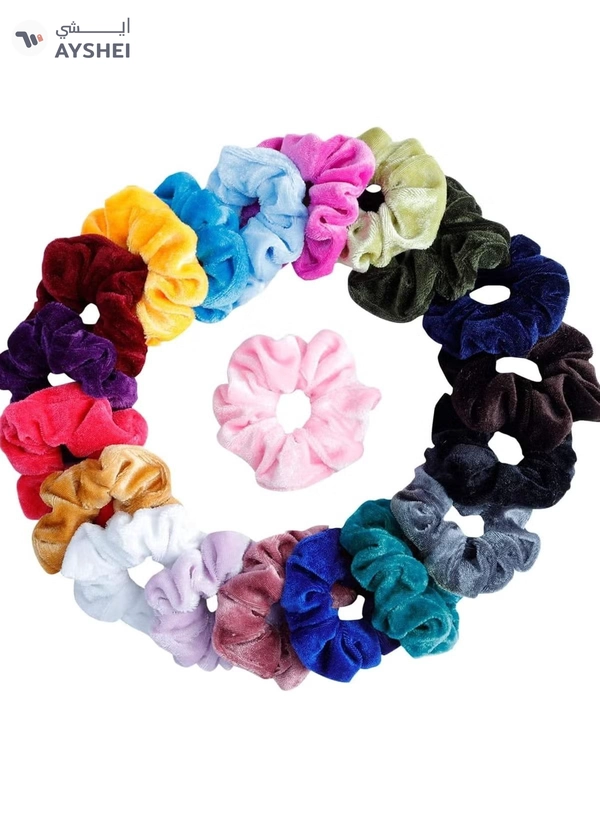 ORiTi 20 Pcs Hair Scrunchies Velvet Elastic Hair Bands Scrunchy Hair Ties Ropes 