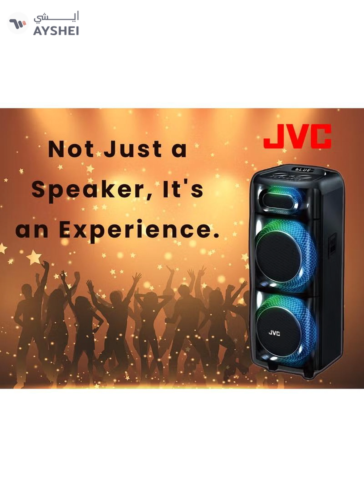 JVC Portable Bluetooth Party Speaker /2000W PMPO Output/ 10"*2 Speaker/8000 mAh Power Battery with Wireless Microphone and Remote control-XS-N178 XS-N178 Black-2-2