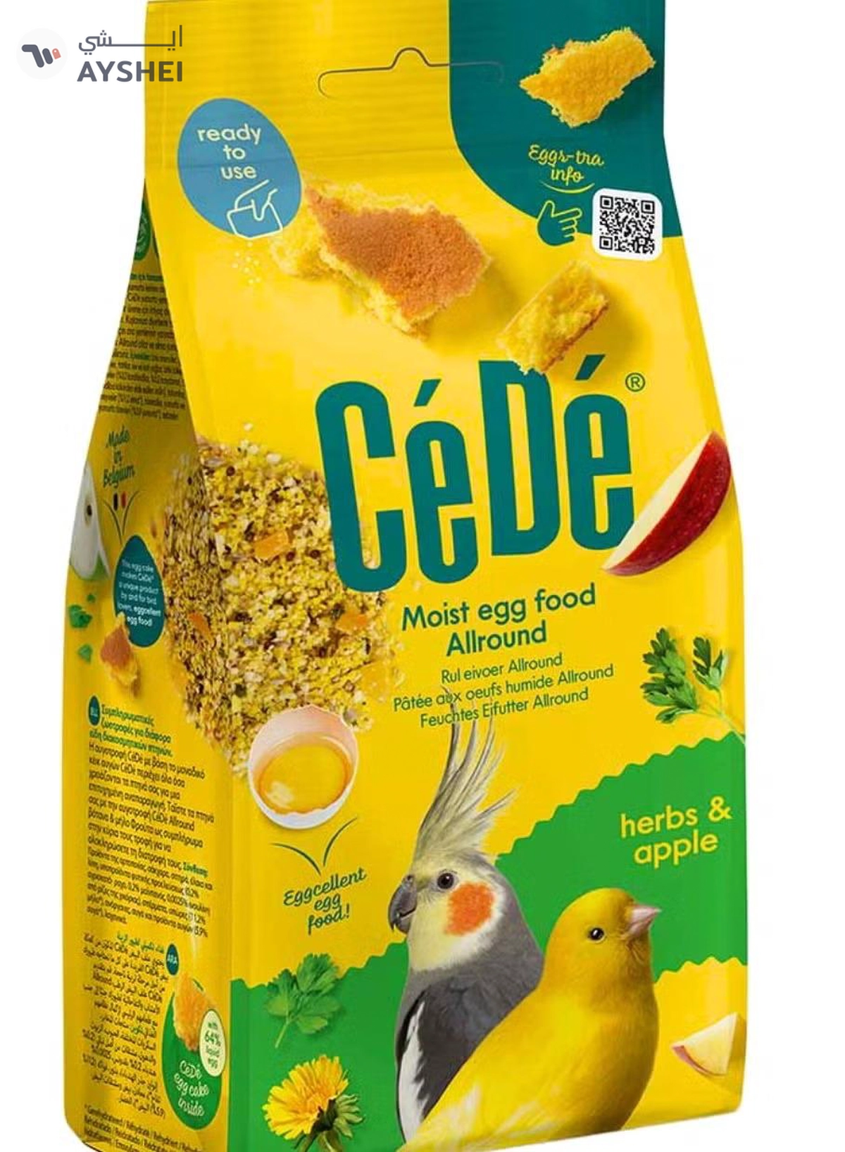 CeDe Egg Food Moist Allround Herbs & Apple 200g