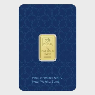 Dubai Gold 5 Grams Pure 999.9 Fine Gold Bar-3