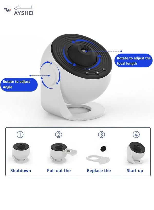 Eworld 360 Degree Rotating Tabletop Star, Galaxy and Planetarium Projector 
