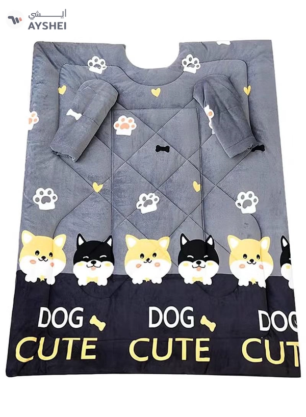 DubaiGallery Multifunctional Sleeping Bag with Sleeves, Anti-kick Cotton Quilt, Warm Home Pillow Blanket, Lazy Person Blanket