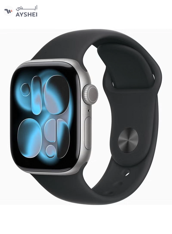 Apple Watch Series 11 GPS 42mm (TDRA Version) Space Grey Aluminium Case With Black Sport Band SG Case - S/M