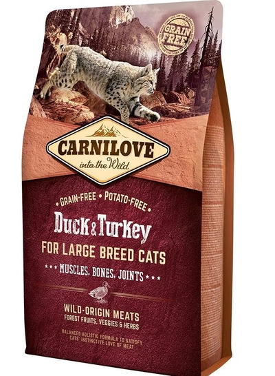 CARNILOVE Duck & Turkey for Large Breed Adult Cats 2kg-0