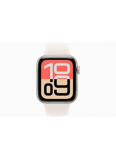 Apple Watch SE 3 GPS 44mm (International Version) Starlight Aluminium Case With Starlight Sport Band - M/L-2