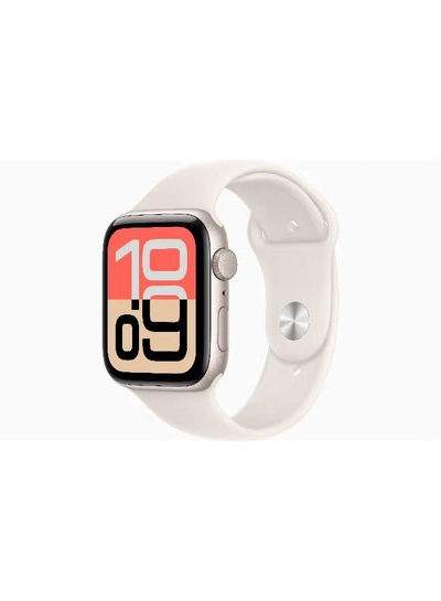 Apple Watch SE 3 GPS 44mm (International Version) Starlight Aluminium Case With Starlight Sport Band - M/L-0