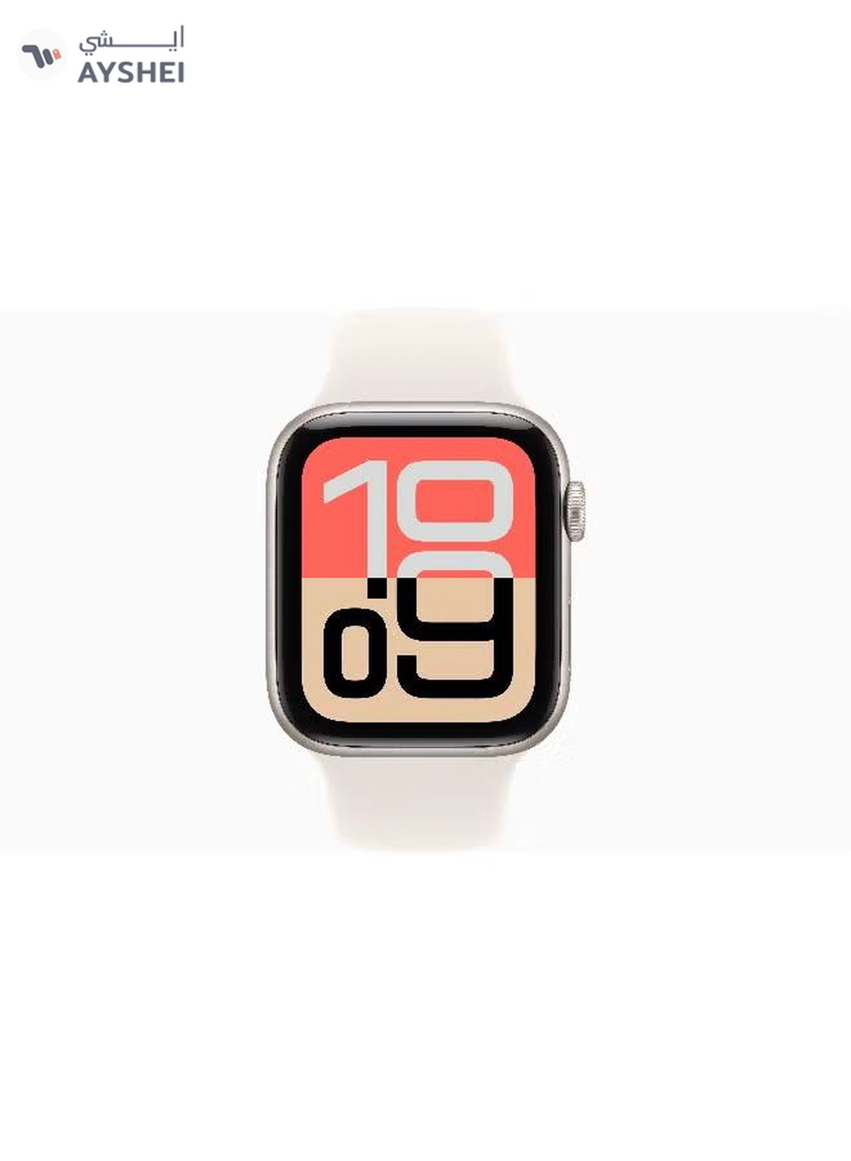 Apple Watch SE 3 GPS 44mm (International Version) Starlight Aluminium Case With Starlight Sport Band - M/L-2-2