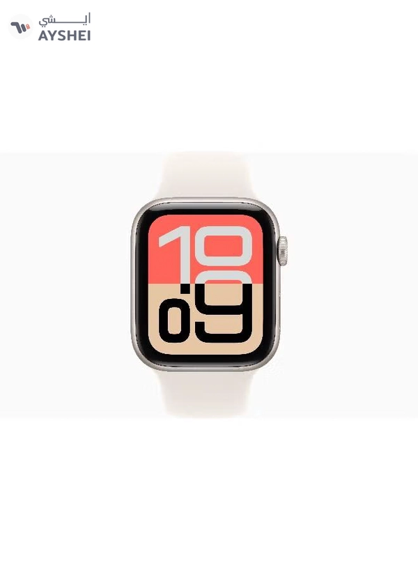 Apple Watch SE 3 GPS 44mm (International Version) Starlight Aluminium Case With Starlight Sport Band - M/L