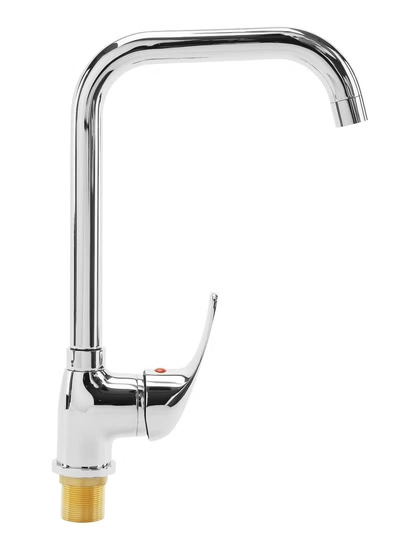 GEEPAS Single Lever Sink Mixer with Brass Deck Mounted Tap for Kitchen and Bathroom-0