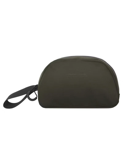 PARAJOHN Solid Wrist Bag With Strap and Zip Closure Green-0