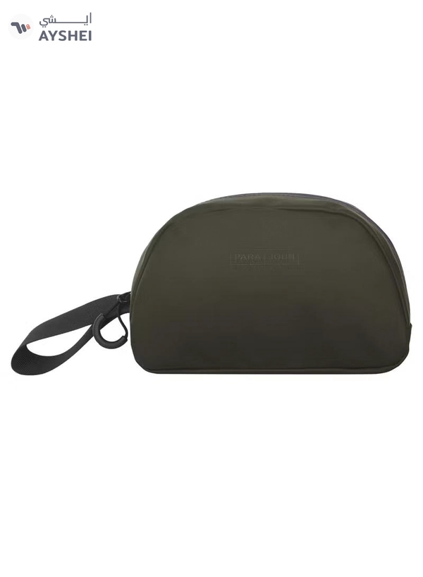 PARAJOHN Solid Wrist Bag With Strap and Zip Closure Green