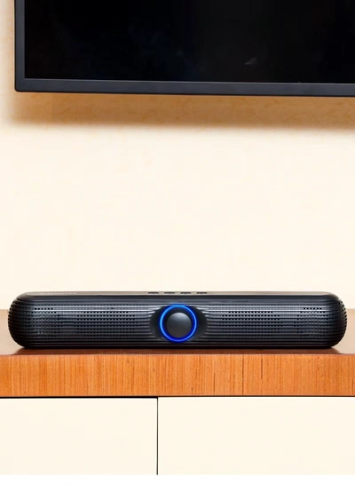  Olsenmark Wireless Speaker Bluetooth FM USB TF Card AUX Input TWS 2x5W Speaker Mini Sound Bar for PC Home Theater-4