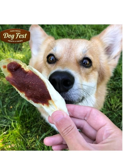 Dog Fest Rabbit Ears With Duck for Adult Dogs,Dog Treats - 90g-3